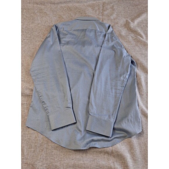 Neiman Marcus Men's Dress Shirt Long Sleeve Trim Fit - 16 32/33 Trim Fit Blue - Picture 2 of 10